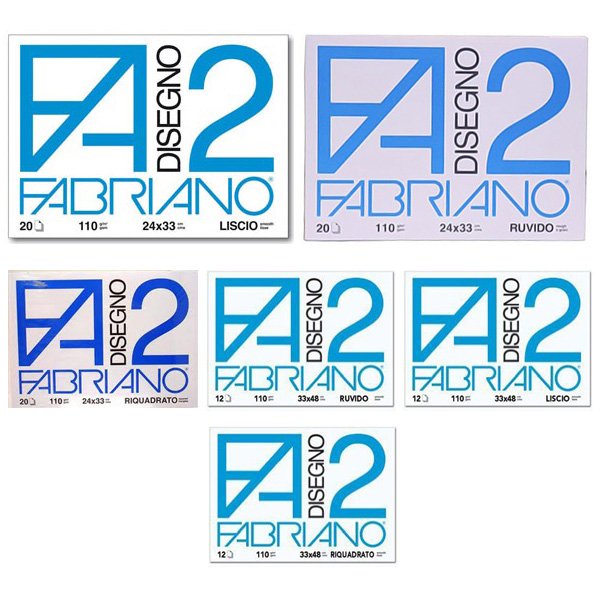 Album da Disegno Fabriano2 - 24x33 -10 Fogli Squadrato