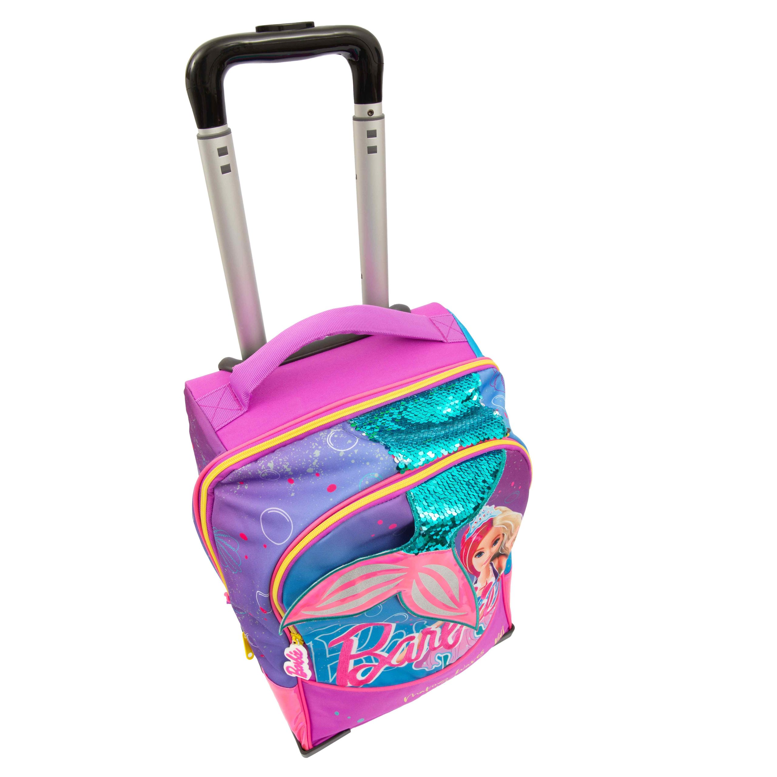 Zaino Trolley Barbie Per Scuola Elementare - Capiente, Leggero, Con Ruote E Spallacci, Ideale Per Viaggi E Giornate A Scuola