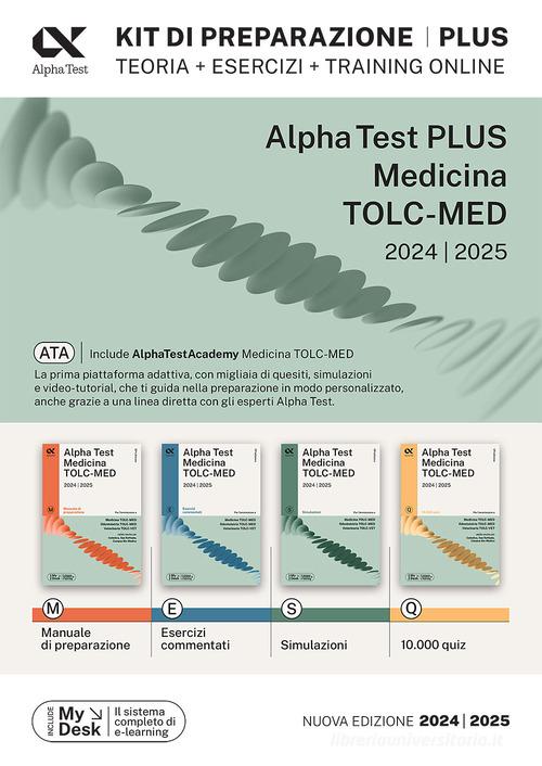 ALPHA TEST PLUS Medicina TOLC-MED - Kit di preparazione Plus Edizione  2024/25